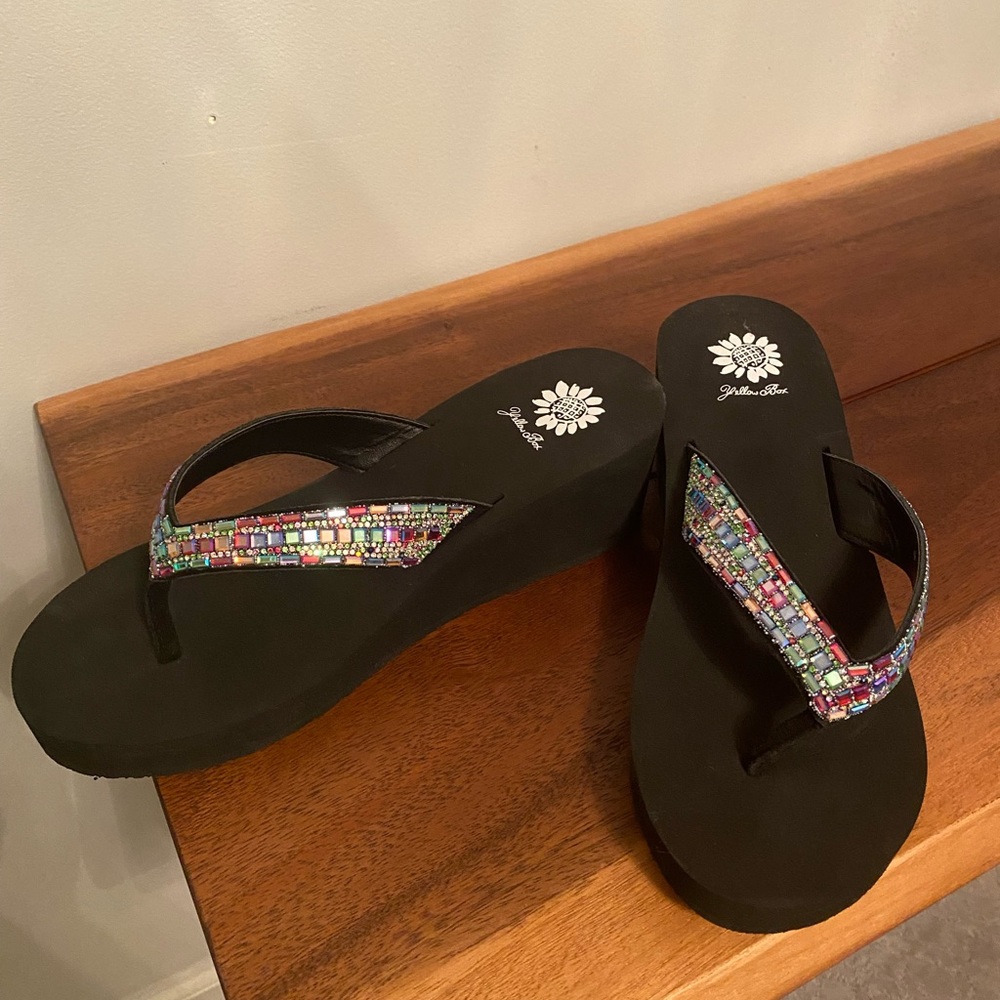 New wedge flip flops